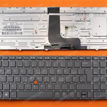 HP 8560W 8570W GRAY FRAME GRAY(With Point stick,For Win8) UK 9Z.N6GPF.HOU Laptop Keyboard (OEM-B)