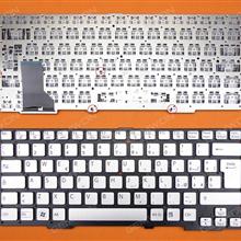 SONY VAIO SVE13 SVS13 Silver(For Backlit version,without FRAME,without foil) IT N/A Laptop Keyboard (OEM-B)