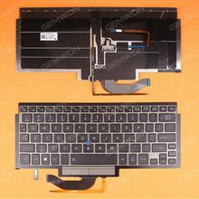 TOSHIBA Z10T GRAY FRAME BLACK(For Win8,Backlit,With Point Stick) US TW2BN 9Z.N8PBN.201 Laptop Keyboard (OEM-B)