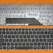 MSI Wind U135 U160 GOLDEN FRAME BLACK US V1036622CS1 Laptop Keyboard (OEM-B)