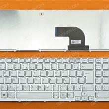 SONY SVE15 WHITE FRAME WHITE(For Win 8 OS) BR 149095811BR 9Z.N6CSQ.H1B AEHK56020303A SEHSQ Laptop Keyboard (OEM-B)