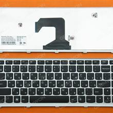 LENOVO U410 SILVER FRAME BLACK RU T3C1-RUS 25203740 AELZ8700110 9Z.N7GSQ.A0R BCASQ Laptop Keyboard (OEM-B)