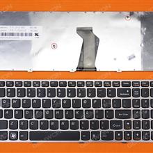 LENOVO  V570 B570 B590 PINK FRAME BLACK US V117020GS1 Laptop Keyboard (OEM-B)