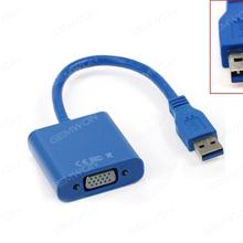 USB 3.0 to VGA Cable Video Display Card Graphic External Adapter for Windows 7 8,blue Audio & Video Converter N/A