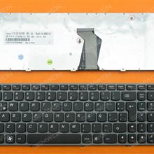 LENOVO Ideapad Z560 Z560A Z565A G570 GRAY FRAME BLACK(some creases on the foil board) LA 25-010786 Laptop Keyboard (OEM-B)