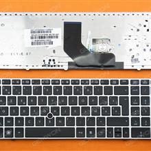 HP ProBook 6560B/EliteBook 8570P 8560P SILVER FRAME BLACK(With Point stick) BE 641181-A41 Laptop Keyboard (OEM-B)