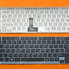 TOSHIBA U900 GRAY FRAME BLACK(For Win 8 OS) RU TX3GC 0R PK130T72A08 9Z.N8UGC.30R Laptop Keyboard (OEM-B)