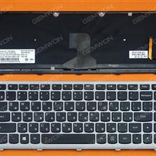 LENOVO Z400 SILVER FRAME BLACK Backlit(For Win8) RU BCUBC T3F1B-RU 252066100 PK130SW105 9Z.N7GBC.U0R Laptop Keyboard (OEM-B)