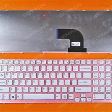 SONY SVE15 PINK FRAME WHITE(For Win 8 OS) US 149170411US 9Z.N6CSW.J01 SEJSW Laptop Keyboard (OEM-B)