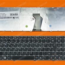 LENOVO Ideapad Z560 Z560A Z565A G570 GRAY FRAME BLACK(Reprint) SP 25-010790 Laptop Keyboard (Reprint)
