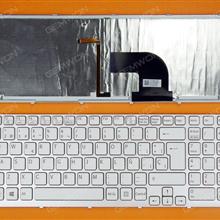 SONY SVE15 WHITE FRAME WHITE(Backlit,For Win 8 OS) SP 149081111ES AEHK5P030303A 9Z.N6CBQ.H0S Laptop Keyboard (OEM-B)