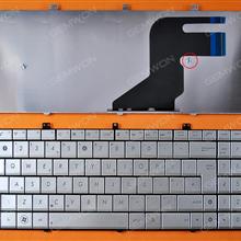 ASUS N75 SILVER UK AENJ5E00030 04GN691KUK00-2 MP-11A16GB69201 Laptop Keyboard (OEM-B)