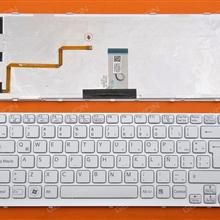 SONY SVE14 WHITE FRAME WHITE Backlit LA 1490020551 V1341468K1 Laptop Keyboard (OEM-B)