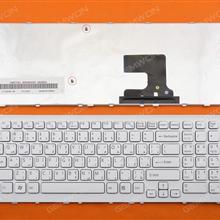 SONY VPC-EJ Series WHITE FRAME WHITE AR V116646HK1 Laptop Keyboard (OEM-B)