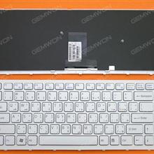 SONY VPC-EA WHITE FRAME WHITE AR 148792481 V081678F Laptop Keyboard (OEM-B)