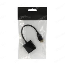 1080P HDMI Male to VGA Female Video Converter Adapter Cable for PC DVD HDTV TV,black Audio & Video Converter N/A