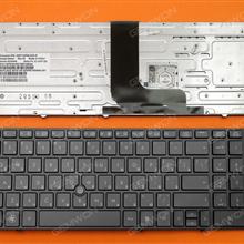 HP 8560W 8570W GRAY FRAME GRAY(With Point stick) RU HX0PF HXAPF 9Z.N6GPF.00R 55011SP00-035-G Laptop Keyboard (OEM-B)