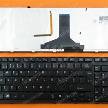 TOSHIBA Satellite A660 A665 BLACK FRAME GLOSSY Backlit(With cable folded) PO 9Z.N4YGC.106 PK130CXC12 Laptop Keyboard (OEM-B)