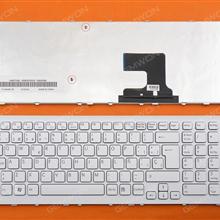 SONY VPC-EJ Series WHITE FRAME WHITE SP V116646HK1 Laptop Keyboard (OEM-B)