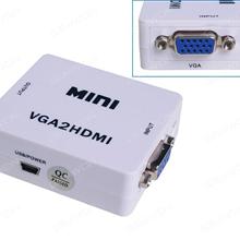 VGA to HDMI Full HD Video 1080P Audio Converter Box Adapter for PC Laptop DVD TV,white Audio & Video Converter N/A