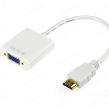 1080P HDMI Male to VGA Female Video Converter Adapter Cable for PC DVD HDTV TV,white Audio & Video Converter N/A