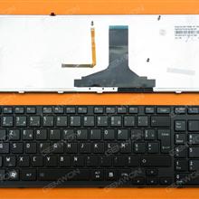 TOSHIBA Satellite A660 A665 BLACK FRAME GLOSSY Backlit(With cable folded) FR 9Z.N4YBC.00F PK130CX1A1S Laptop Keyboard (OEM-B)