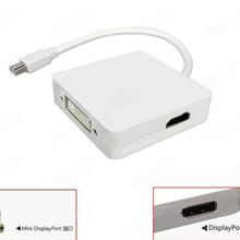 3 IN 1 THUNDERBOLT MINI DISPLAYPORT TO DVI + HDMI + DP ADAPTER FOR MAC PRO,white Audio & Video Converter N/A