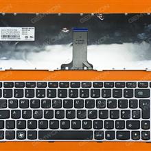 LENOVO Z370 Z470 PINK FRAME BLACK UK 25-011949 9Z.N5TSQ.K0U AEKL6E00210 Laptop Keyboard (OEM-B)