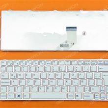 SONY SVE 11 PINK FRAME WHITE LA 149037551LA 550121HG1G3-212-G Laptop Keyboard (OEM-B)