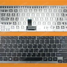 TOSHIBA Z830 GRAY FRAME BLACK(For Win8) US TX5PN 01 9Z.N8UPN.501 Laptop Keyboard (OEM-B)