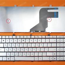 ASUS N75 SILVER RU N/A Laptop Keyboard (OEM-B)