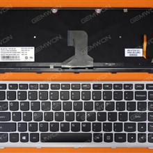 LENOVO Z400 SILVER FRAME BLACK Backlit(For Win8) US 9Z.N7GBC.U01 PK1305SW1B00 25206089 T3F1B-US Laptop Keyboard (OEM-B)