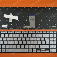 SAMSUNG 770Z5E NP770Z5E 880Z5E NP880Z5E SILVER Backlit (For Win8) FR N/A Laptop Keyboard (OEM-B)