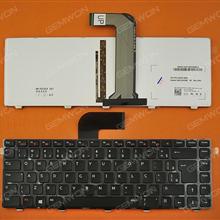 DELL Vostro 3550/XPS L502/New Inspiron 14R/Inspiron N4110 M4110 N4050 M4040 N5050 M5050 M5040 N5040 N411Z GLOSSY FRAME BLACK(Backlit.Win8) BR DX0BQ 9Z.N5XBQ.01B AER01600050 Laptop Keyboard (OEM-B)