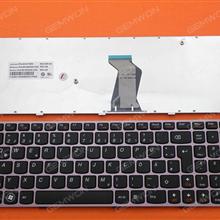 LENOVO  V570 B570 B590 PINK FRAME BLACK GR 9Z.N5SSW.C0G MP-0A B5CSW 25-011830 Laptop Keyboard (OEM-B)