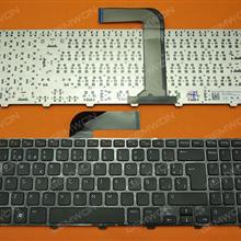DELL NEW Inspiron 15R N5110 GLOSSY FRAME BLACK SP NSK-DY0SW 0P4R7V 9Z.N5YSW.00S Laptop Keyboard (OEM-A)