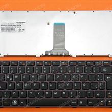 LENOVO Z370 Z470 GRAY FRAME BLACK LA NSK-B6PSQ 9Z.N5TSQ.P1E 25-200810 AEKL6L00250 Laptop Keyboard (OEM-B)