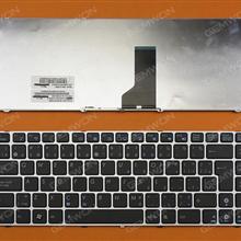 ASUS UL30 SILVER FRAME BLACK CA/CF NSK-UC31E 9J.N1M82.31E Laptop Keyboard (OEM-B)