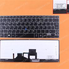TOSHIBA Z30 GRAY FRAME BLACK(Backlit,For Win8,With Point stick) LA 9Z.NAJBN.01E V10BN 1E Laptop Keyboard (OEM-B)