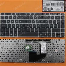HP EliteBook 8460P SILVER FRAME BLACK(With BLACK Point stick,Without foil) LA 700945-161 Laptop Keyboard (OEM-B)