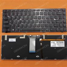 LENOVO Y400 BLACK FRAME BLACK(Backlit,Redside,For Win8) US 9Z.N5TBC.401 B64BC 01 Laptop Keyboard (OEM-B)