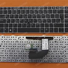 HP EliteBook 8460P SILVER FRAME BLACK(With BLACK Point stick,Without foil,Win8) LA N/A Laptop Keyboard (OEM-B)