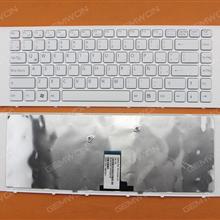 SONY VPC-EG WHITE FRAME WHITE(Small Enter) LA N/A Laptop Keyboard (OEM-B)