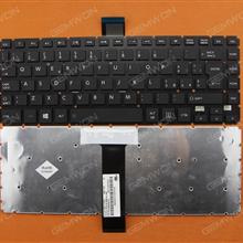 Toshiba L40-B BLACK (Without FRAME, Win8) IT 9Z.NBFSQ.00E V70SQ 0E Laptop Keyboard (OEM-B)