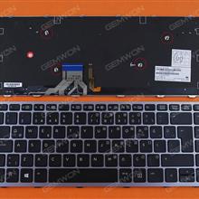 HP EliteBook Folio 1040 G1 SILVER FRAME BLACK (Backlit,Win8) TR MP-13A16B0J442 736933-A41 Laptop Keyboard (OEM-B)