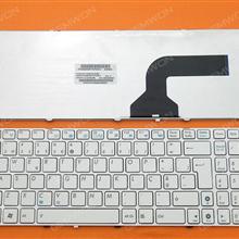 ASUS G60 WHITE FRAME WHITE PO 9J.N2J82.006  04GNWF7KPO00-3 0KN0-FM1PO03 Laptop Keyboard (OEM-B)