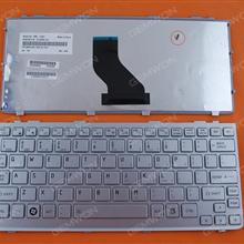TOSHIBA NB300 SILVER FRAME SILVER US NSK-TJ201 0Z.N2P82.201 Laptop Keyboard (OEM-B)