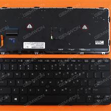 HP EliteBook 820 G1 BLACK FRAME BLACK (Backlit,with point,Win8) US 735502-001 Laptop Keyboard (OEM-A)