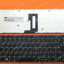 LENOVO Ideapad Z450 Z460 Z460A Z460G GRAY FRAME BLACK BR 25-010871 V-116920AK1 Laptop Keyboard (OEM-B)