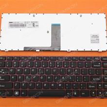 LENOVO B470 G470 V470 RED FRAME BLACK US 9Z.N5TSW.D01 25201170 MP-0A B6DSW V134920A Laptop Keyboard (OEM-B)